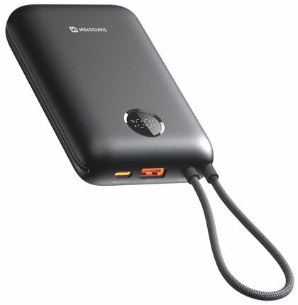 Swissten Power bank VOLTBOX 35W 20000 mAh s integrovanými kabely - USB-C, A, Lightning / černá