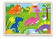 Lamps Dřevěné puzzle 16 dílků dinosauři