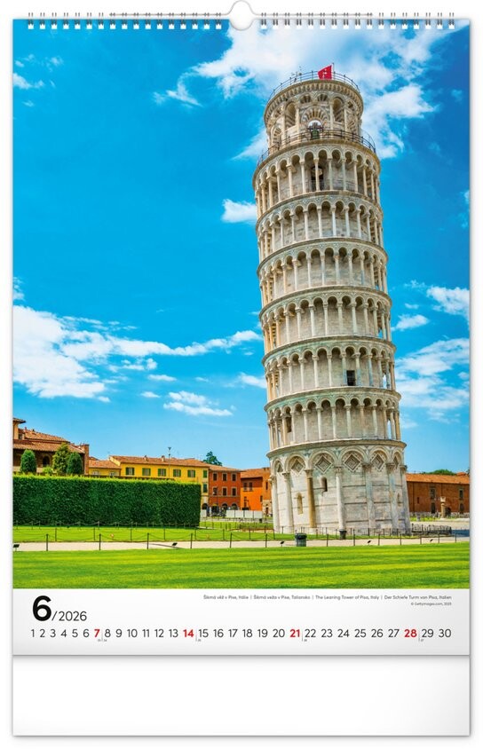 Světové monumenty 2026 - nástěnný kalendář