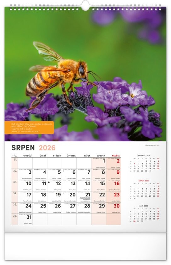 Včelařský kalendář 2026 - nástěnný kalendář