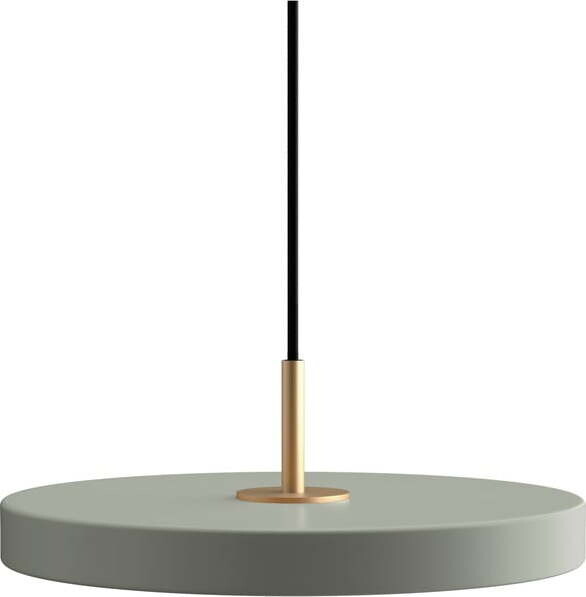 Šalvějově zelené kovové LED stmívatelné závěsné svítidlo s kovovým stínidlem ø 31 cm Asteria Plus – UMAGE