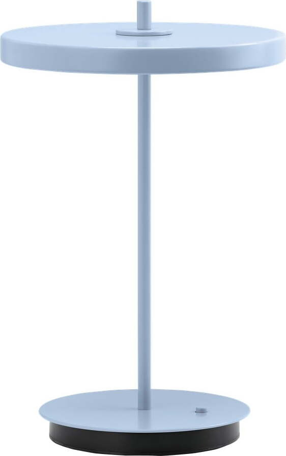 Světle modrá kovová LED stolní lampa s kovovým stínidlem (výška 31 cm) Asteria Move – UMAGE