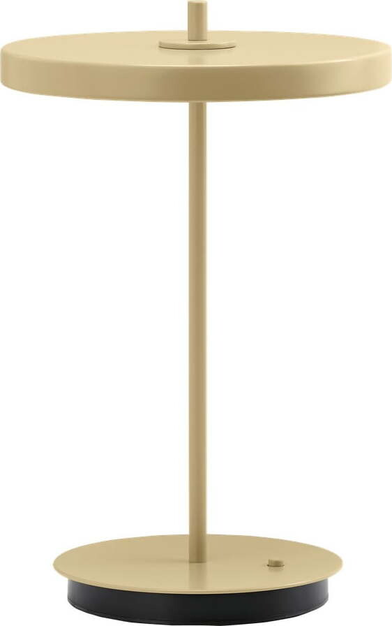 Světle žlutá kovová LED stolní lampa s kovovým stínidlem (výška 31 cm) Asteria Move – UMAGE