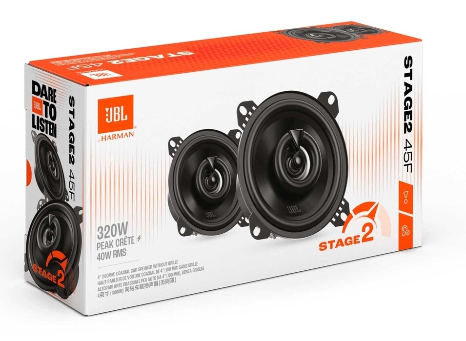 Jbl Stage2 45F Reproduktory do auta 10 cm 100 mm 2pásmové Max 320 W Rms 40 W