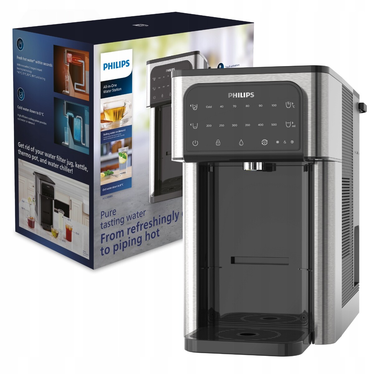 Distributor vody na desku Philips ADD5980S/10, vodní stanice All-in-One