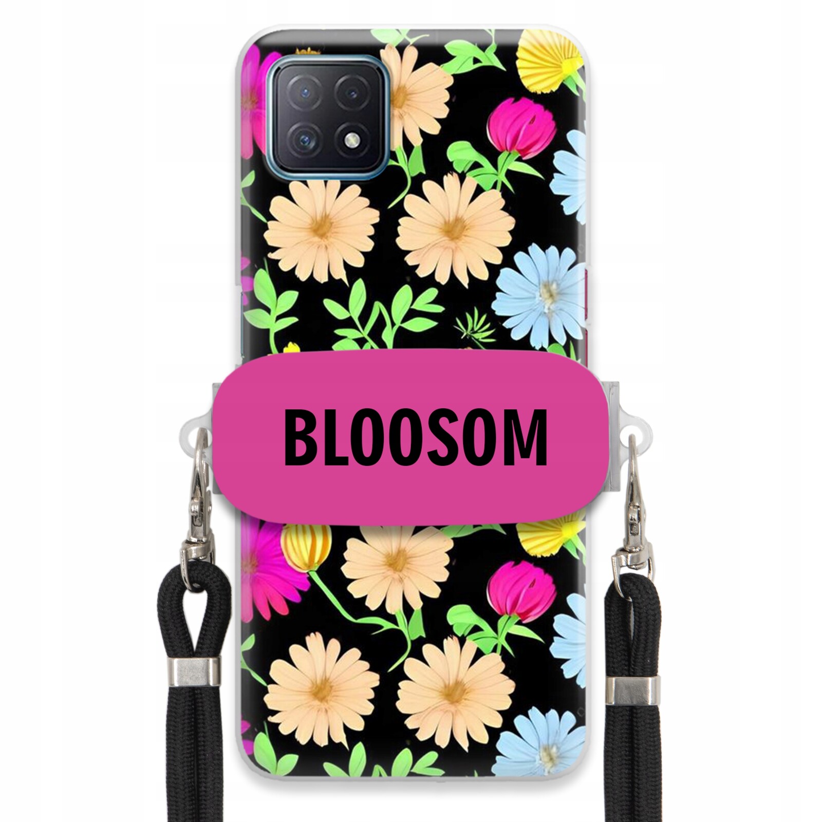 Pouzdro Crossbody Držák Pro Oppo A72 5G Kryt Case Květiny Bloosom Flower