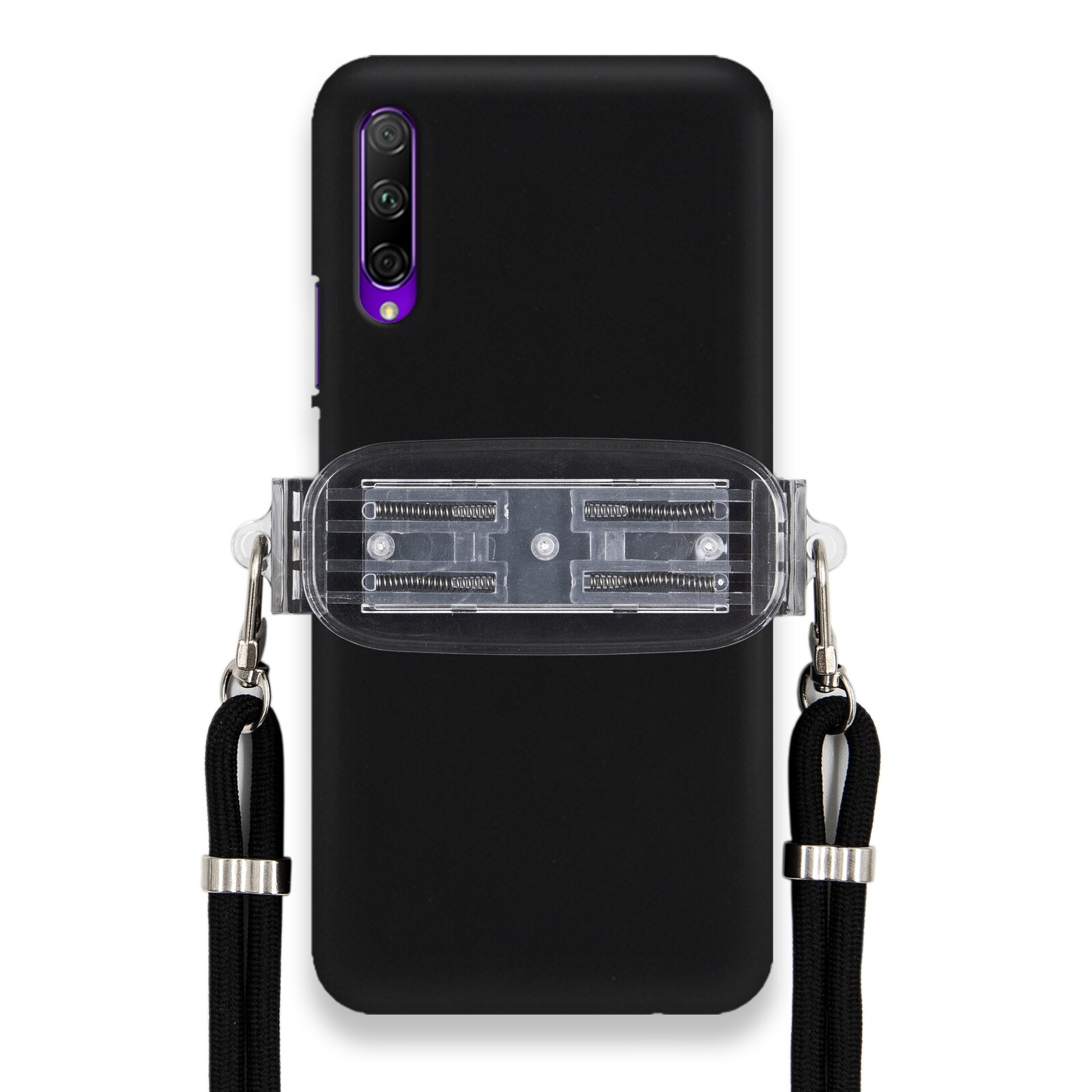 Pouzdro Pro Huawei Honor 9X Pro Smooth Case Univerzální Držák Černá Šňůrka