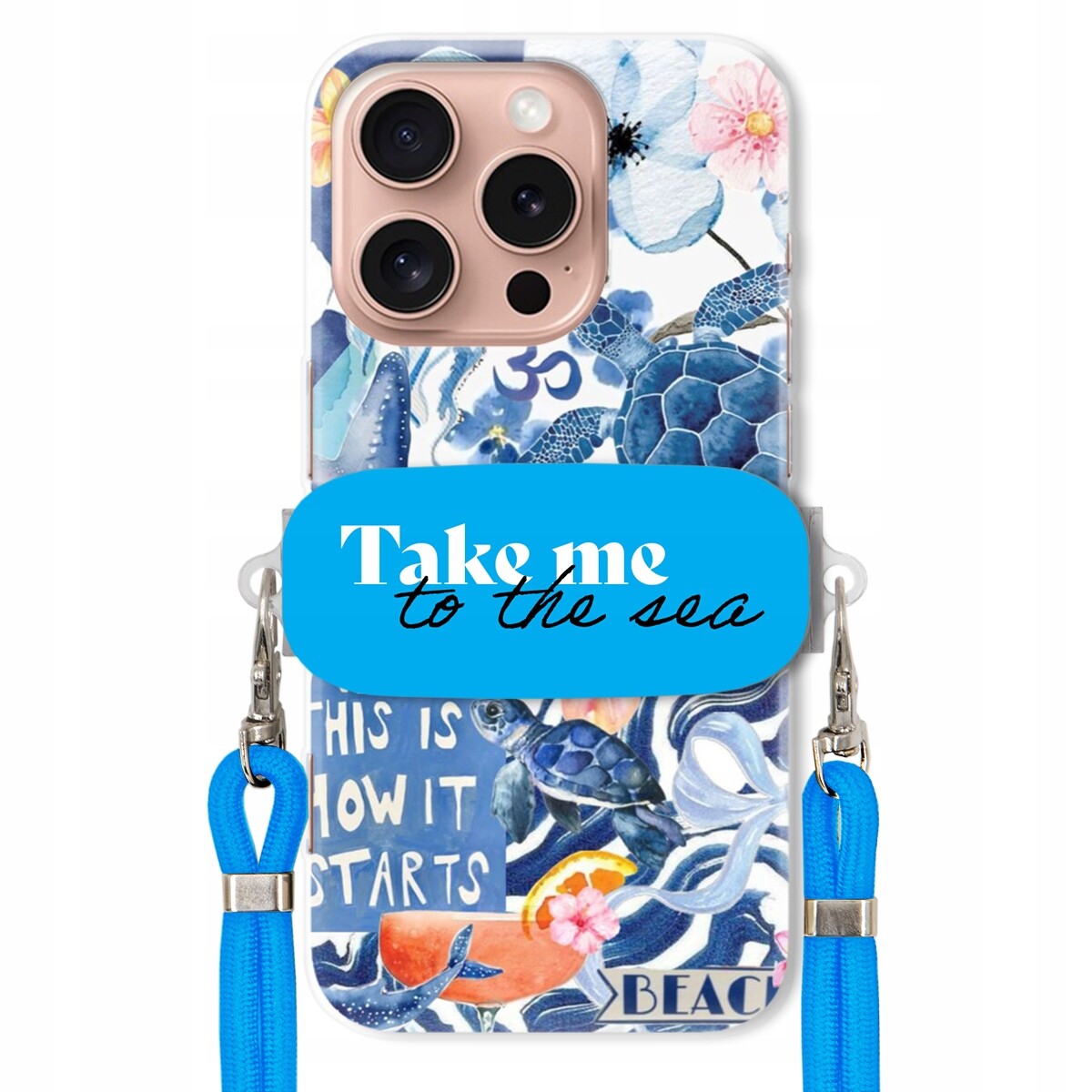 Pouzdro pro iPhone 16 Pro Premium Vodítko modré Držák Take Me To The Sea