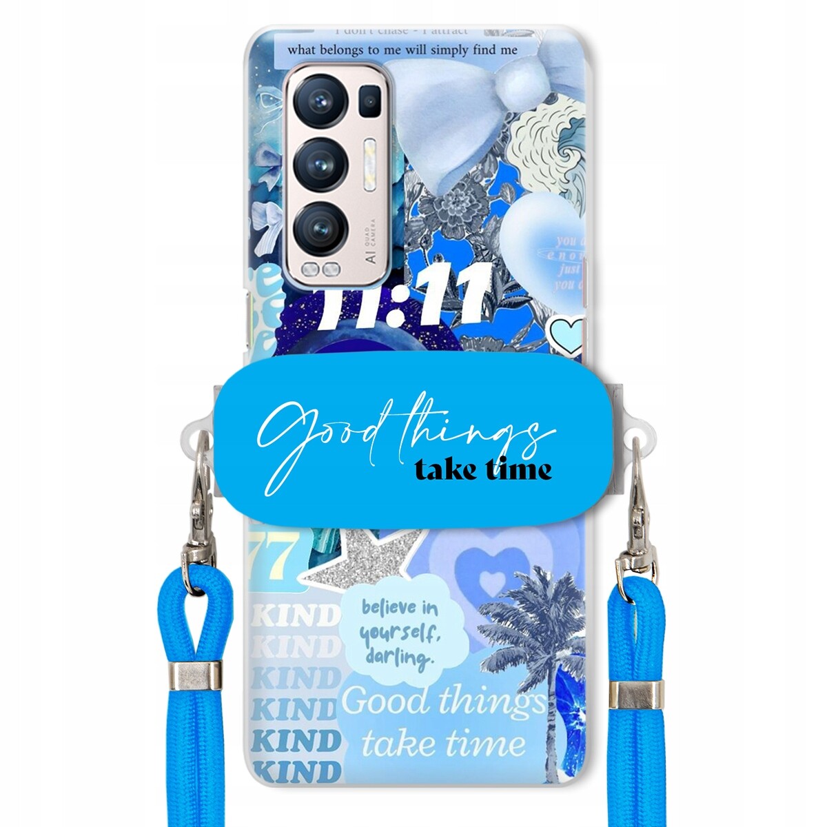 Pouzdro pro Oppo Reno 5 Pro Plus 5G Držák Vodítko Crossbody Good Things Sea
