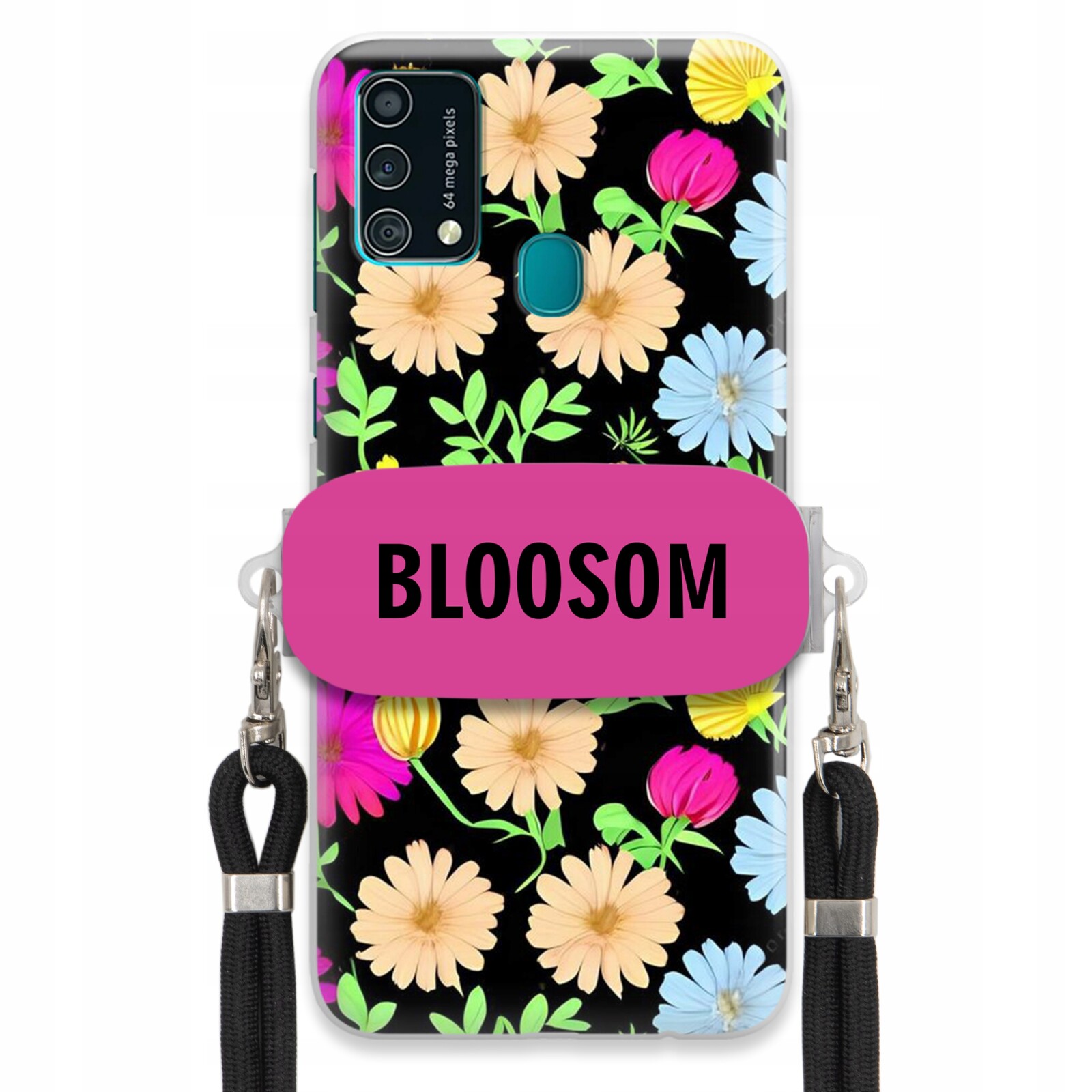 Pouzdro Crossbody Držák Pro Samsung F41 Kryt Case Květiny Bloosom Flower