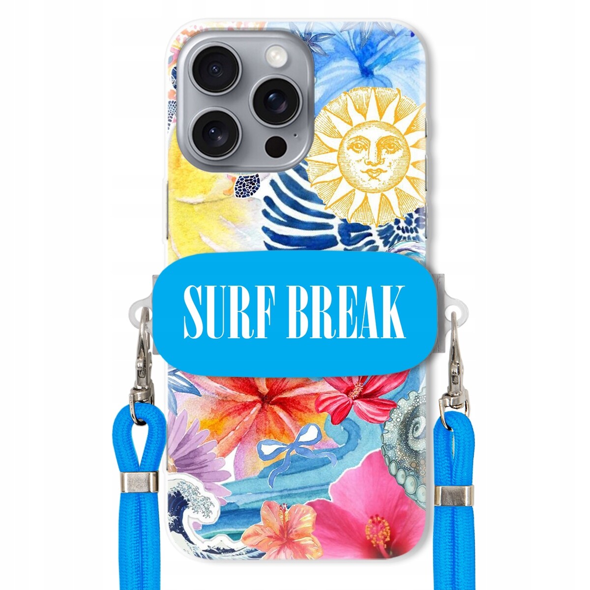 Pouzdro pro iPhone 16 Pro Max Crossbody vodítko modré držák Surf Break Lata