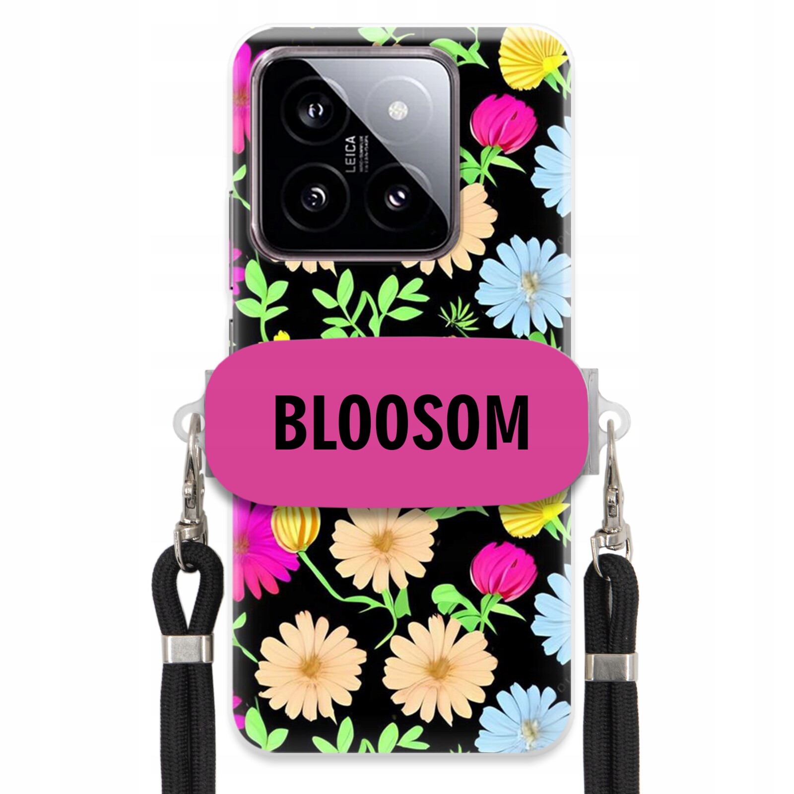 Pouzdro Držák Crossbody Pro Xiaomi 14 Módní Kryt Pouzdro Květiny Bloosom Flower