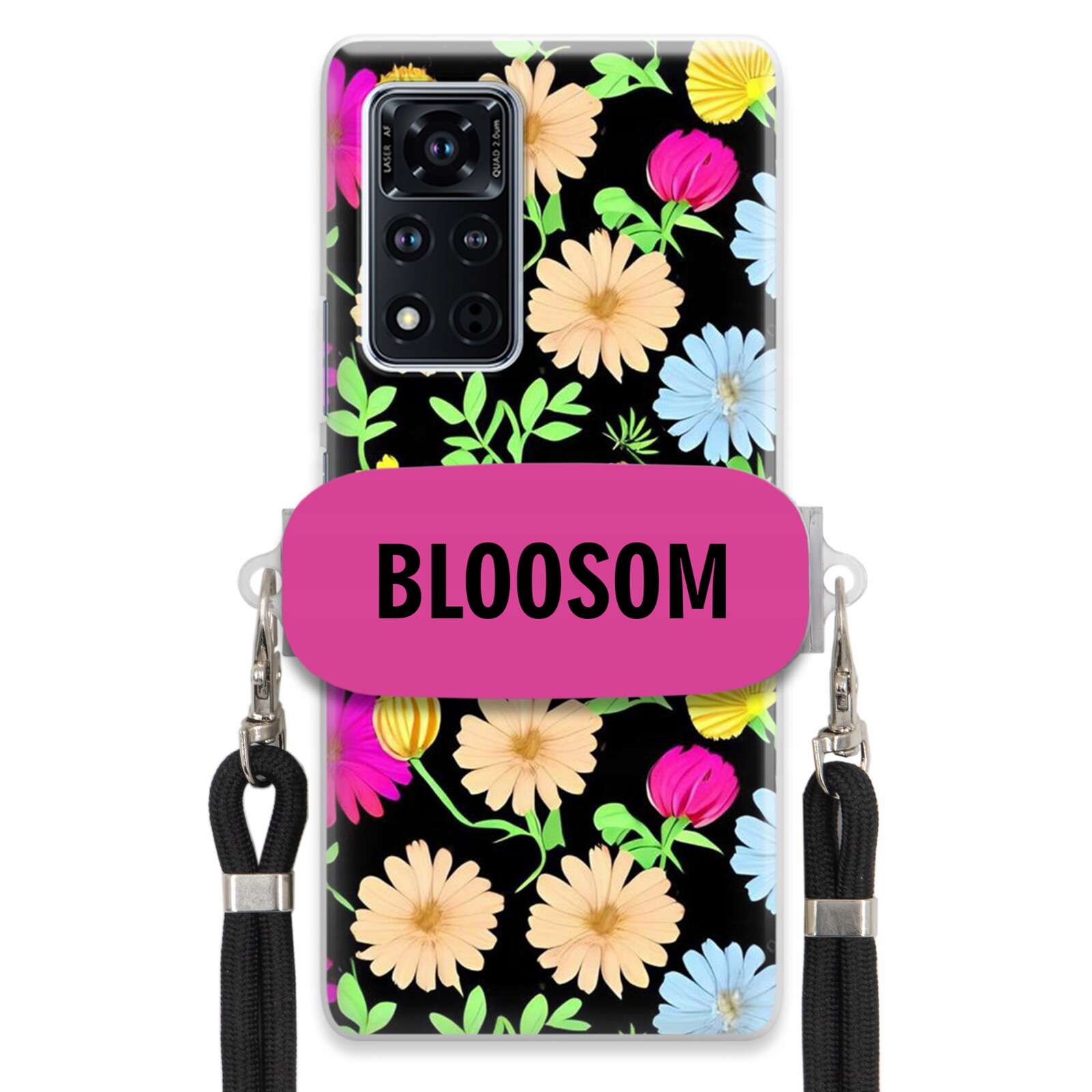 Pouzdro Crossbody Držák Pro Huawei Honor View V40 5G Flower Květiny Bloosom
