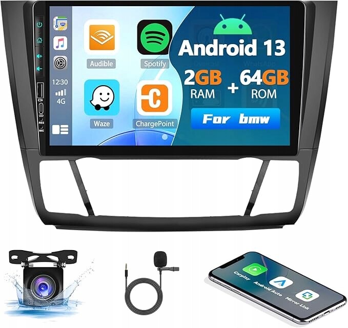 Rádio Gps Navigace Bmw 1 2008-2012 Android couvací kamera