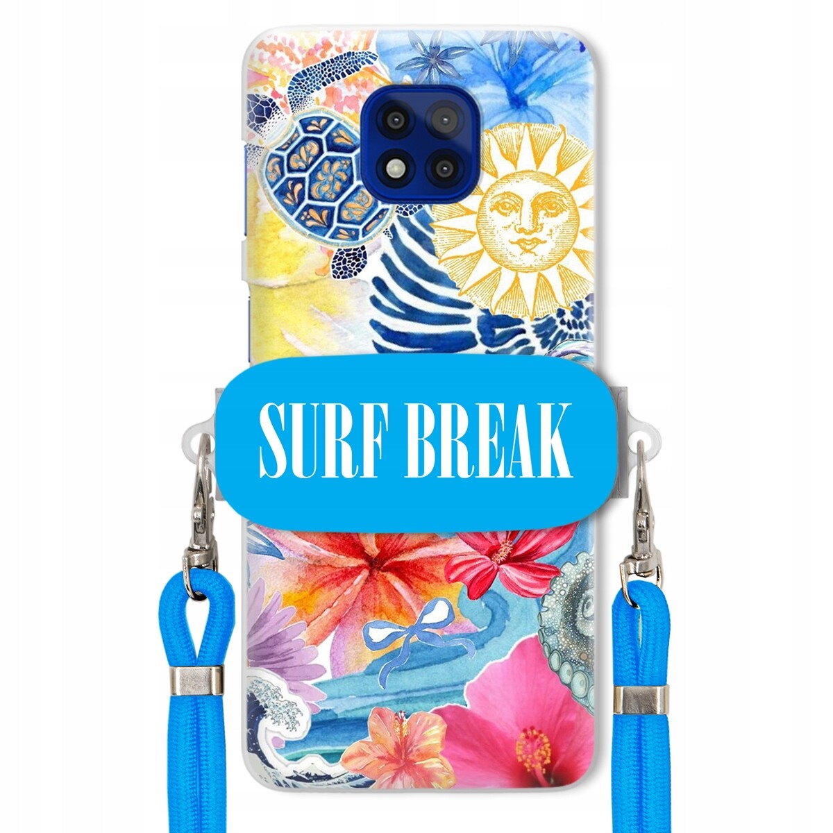 Pouzdro pro Motorola G Power 2021 Modré vodítko držák Surf Break Léta