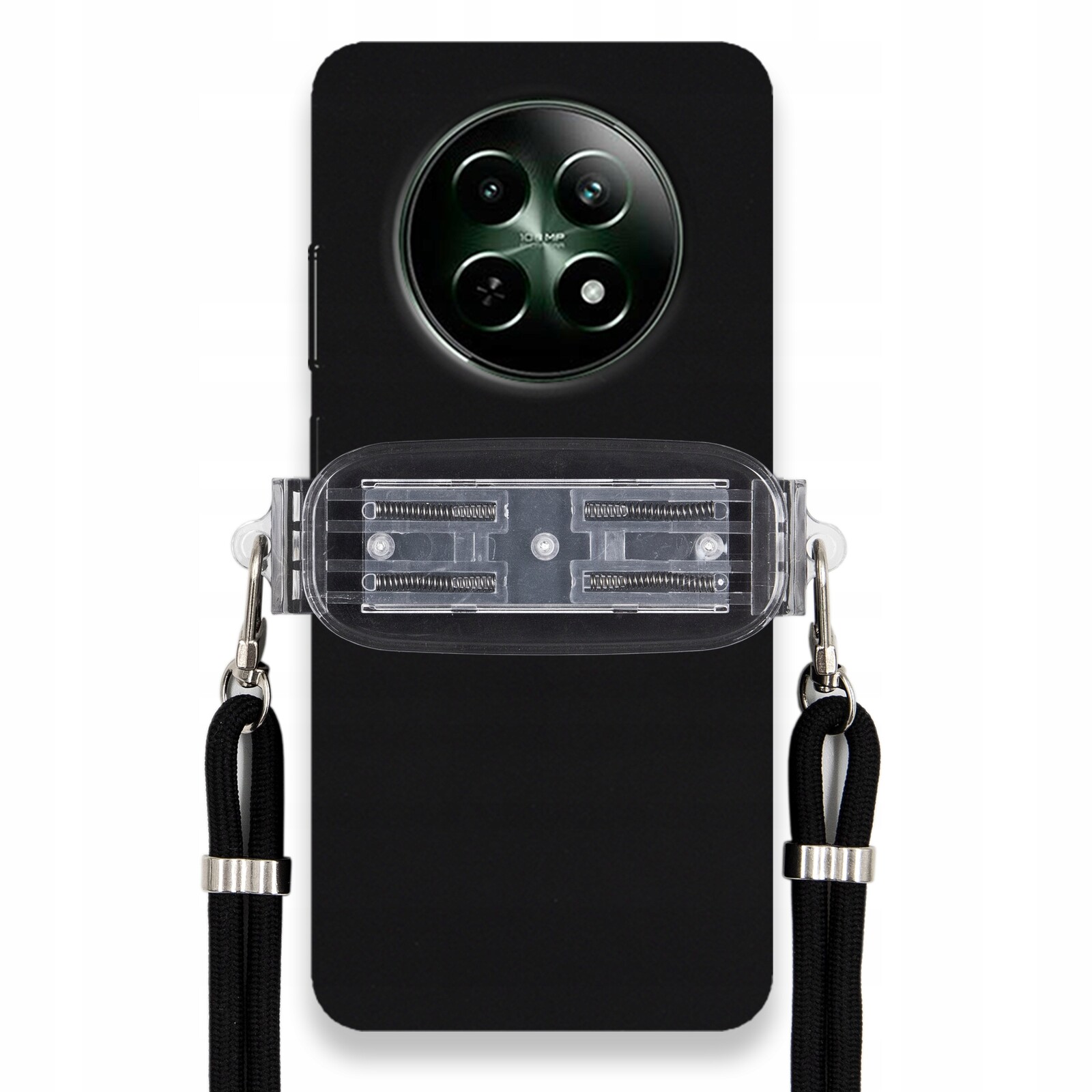 Pouzdro Pro Realme 12 5G Smooth Case Ochrana Držák Univerzální Černá Šňůrka