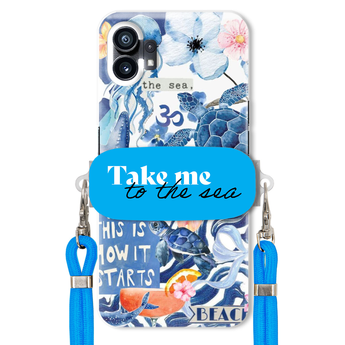 Pouzdro pro Nothing Phone 1 Premium Vodítko modré Držák Take Me To The Sea