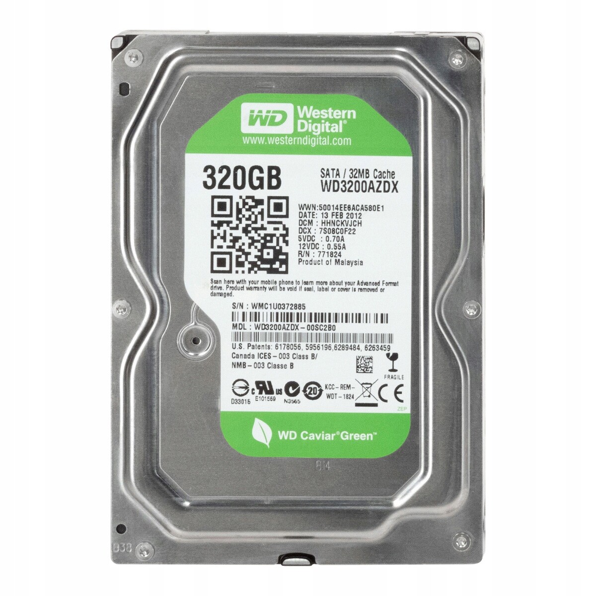 Wd Caviar Green 320GB 5.4K 32MB Sata III 3.5'' WD3200AZDX