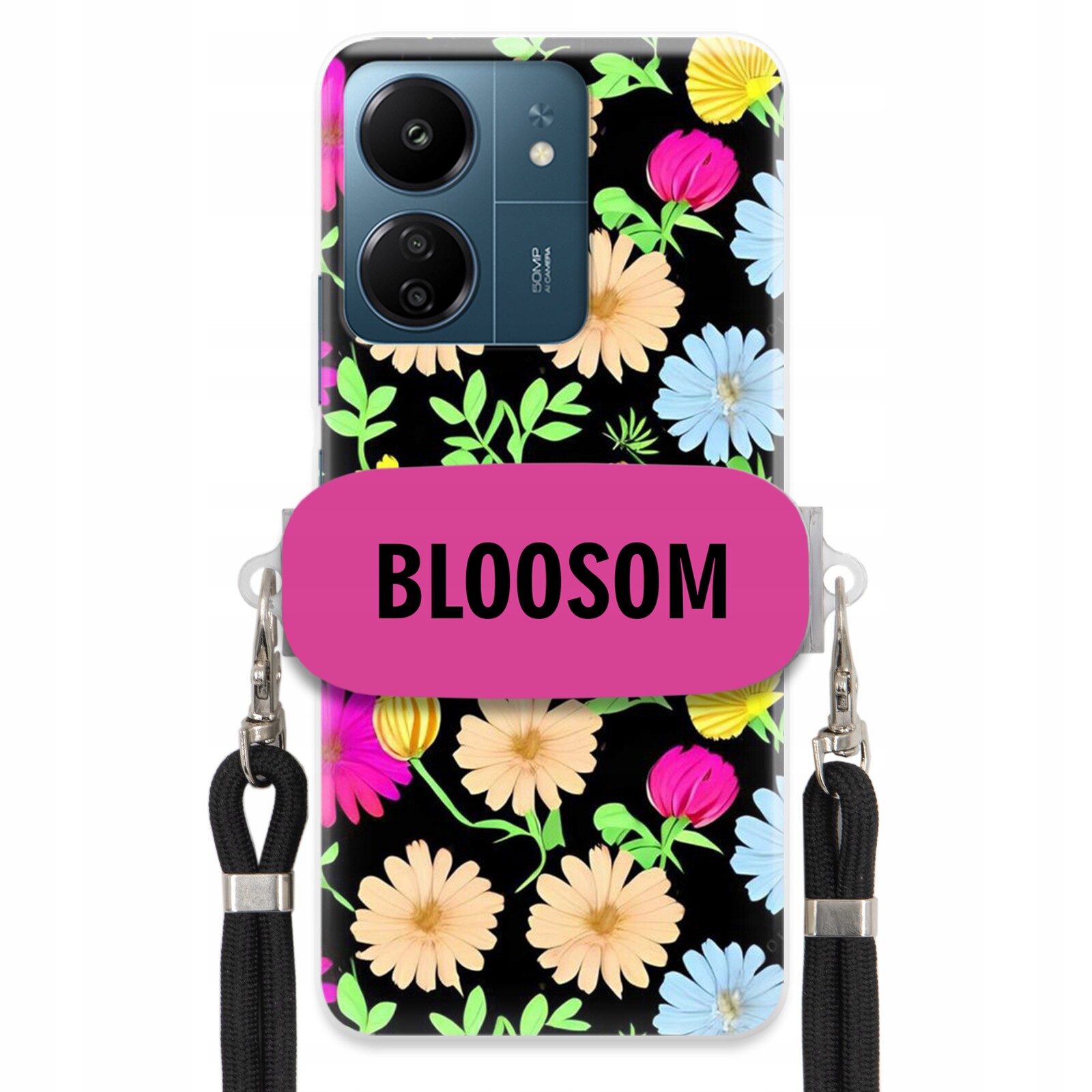 Pouzdro Crossbody Držák Pro Xiaomi 13C 4G Kryt Case Květiny Bloosom Flower