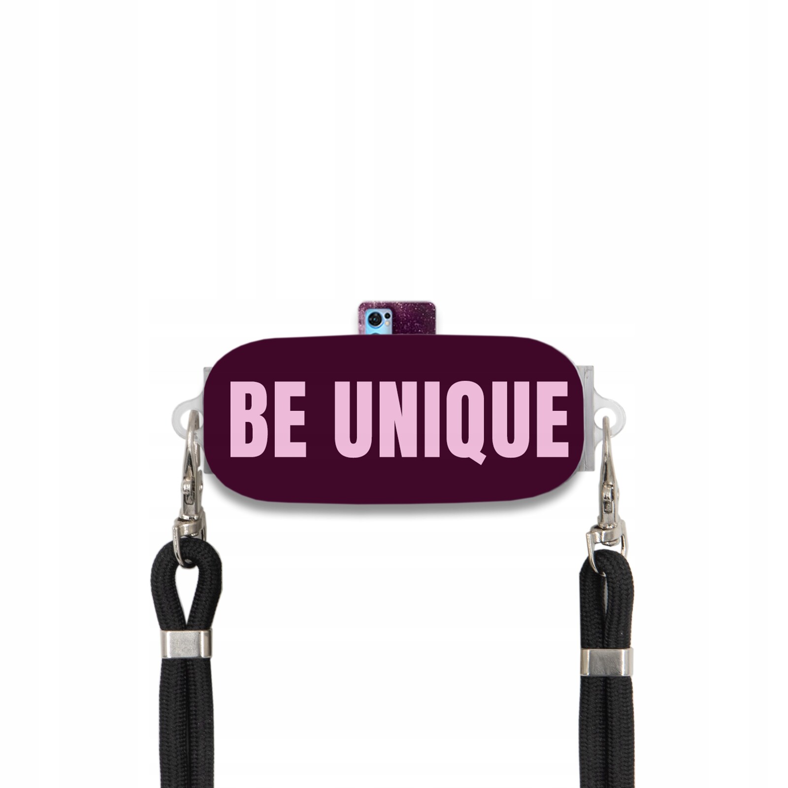 Pouzdro pro Oppo Reno 7 Pro úchytka na šňůrku Černá Fialová Mramor Be Unique