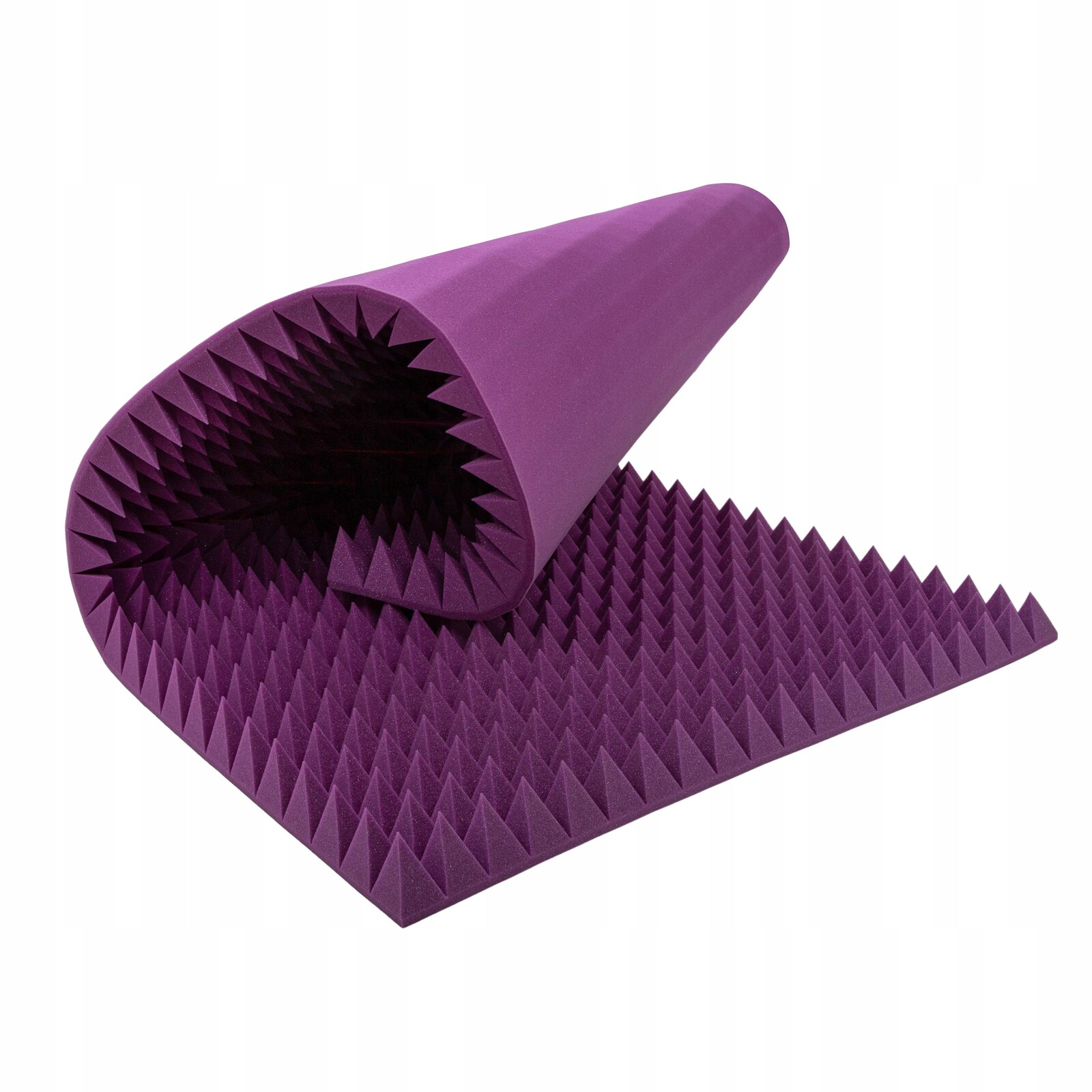 Tlumící pěna fialová pyramida dobrá akustika v podcastovém pokoji