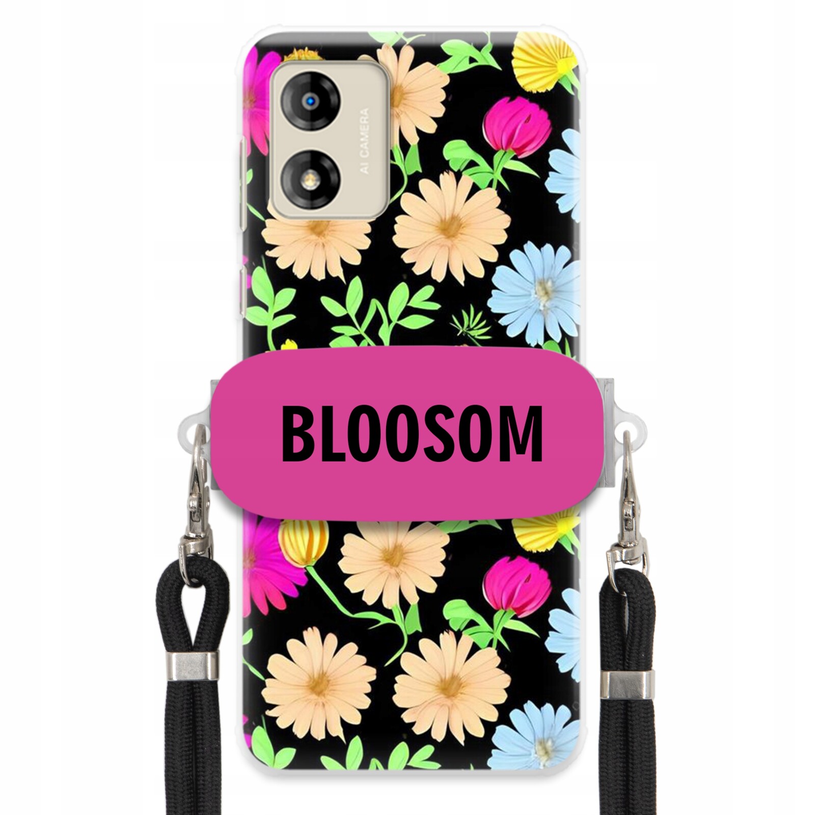 Pouzdro Crossbody Držák Pro Motorola E13 Kryt Case Květiny Bloosom Flower