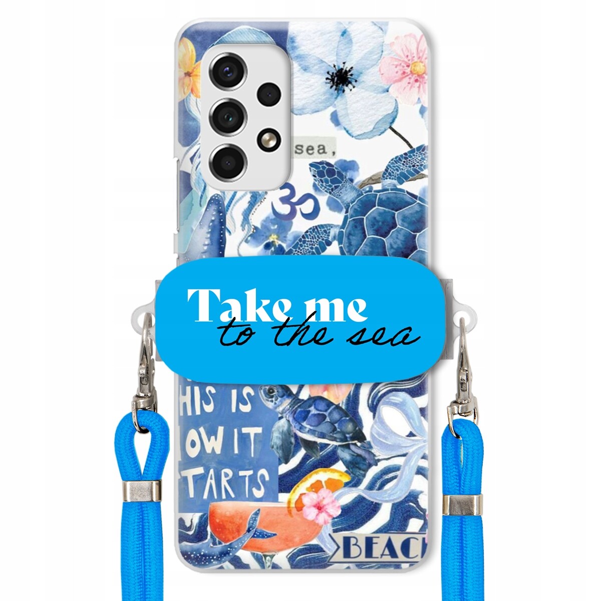 Pouzdro pro Samsung A53 5G Premium Vodítko modré Držák Take Me To The Sea