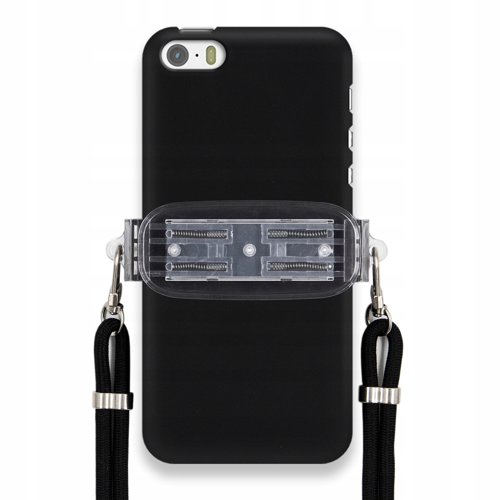 Pouzdro Pro Iphone 5G Smooth Case Ochrana Univerzální Držák Černá Šňůrka