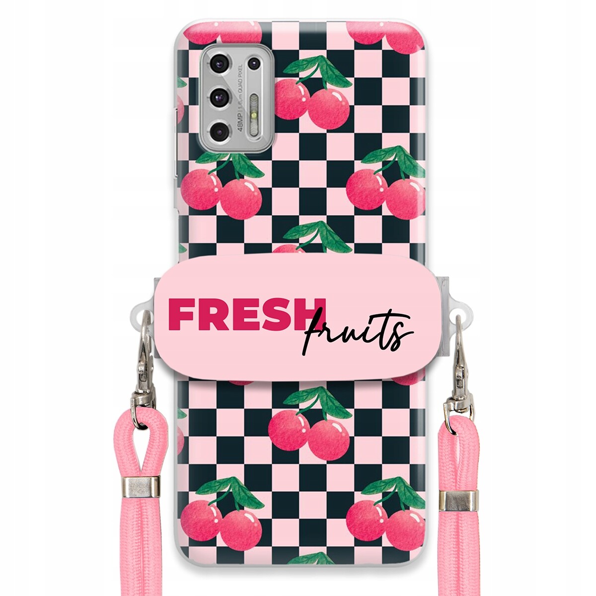 Pouzdro pro Motorola G Stylus 2021 Růžové vodítko Držák Praktické Fresh Fruits