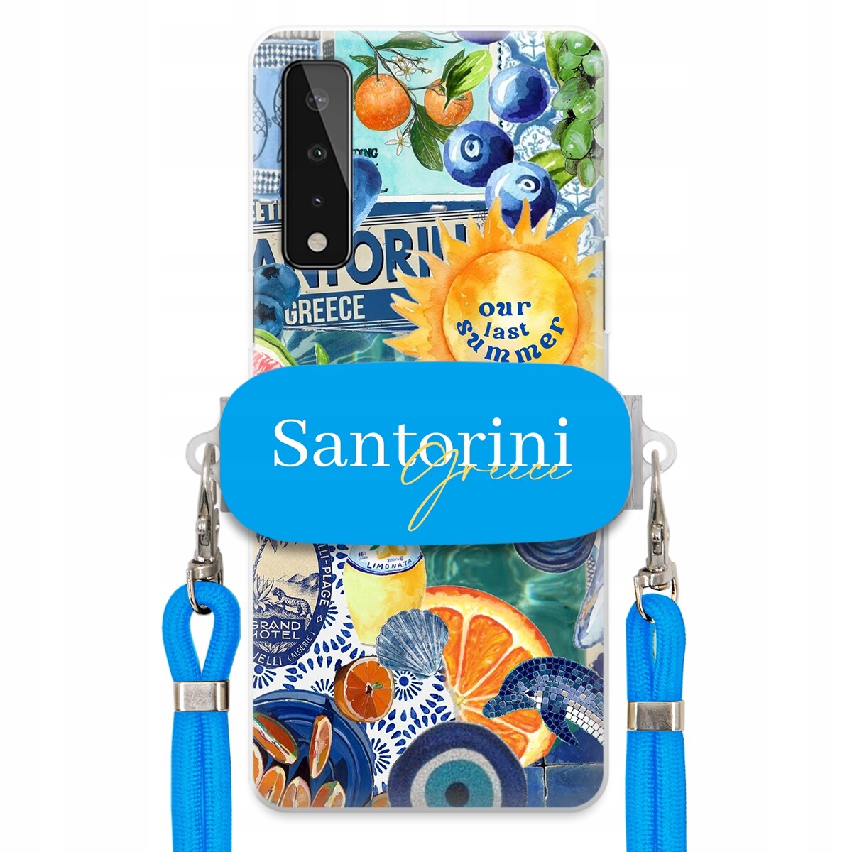 Pouzdro pro Lg X Stylo 7 5G Modré Crossbody vodítko držák Santorini Sea