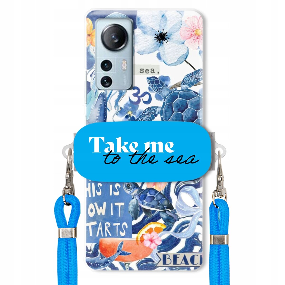 Pouzdro pro Xiaomi 12 Lite Premium Vodítko modré Držák Take Me To The Sea