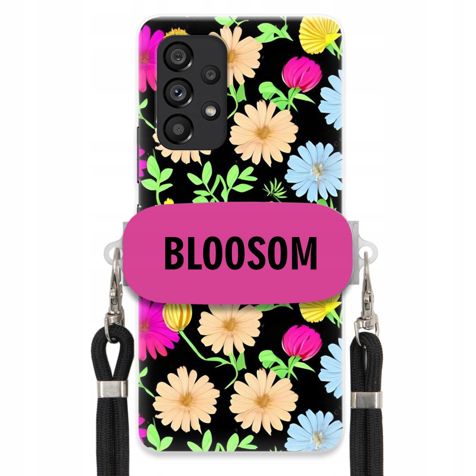 Pouzdro Crossbody Držák Pro Samsung M53 5G Kryt Case Květiny Bloosom Flower