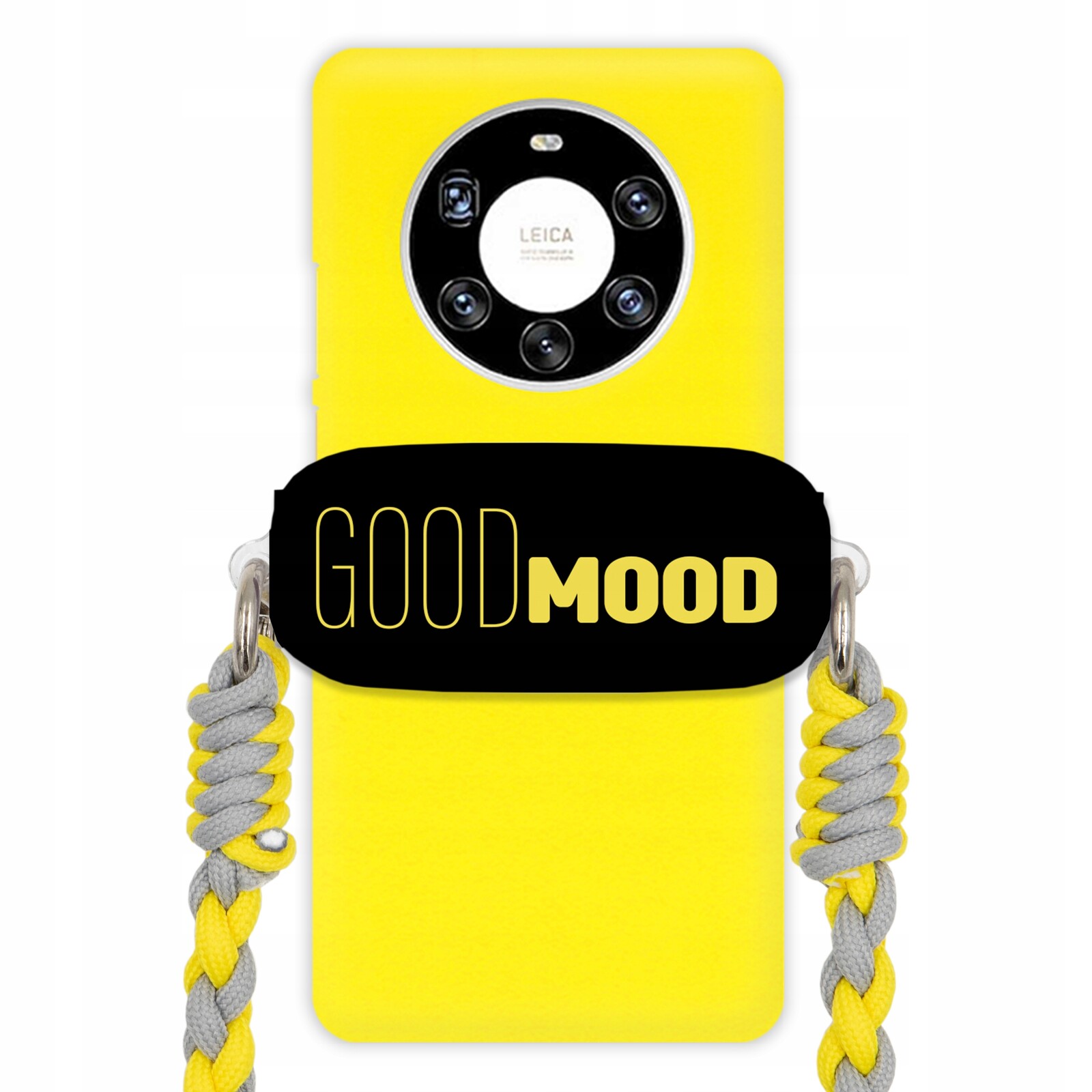 Pouzdro Pro Huawei Mate 40 Pro Plus Matné Držák s vodítkem Žlutá Citát Vzory