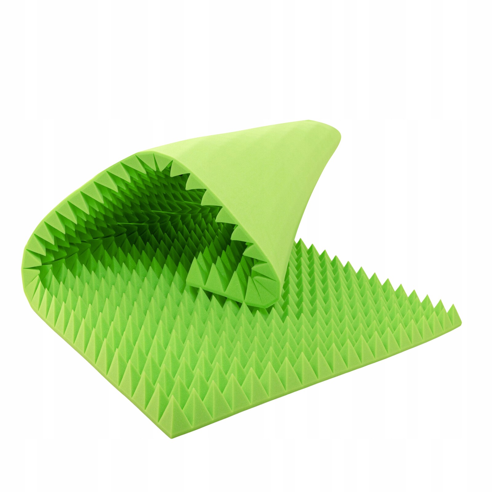 Piramidka akustická zvukotěsná pěnová deska 100 x 200 cm 7 cm, světle zelená