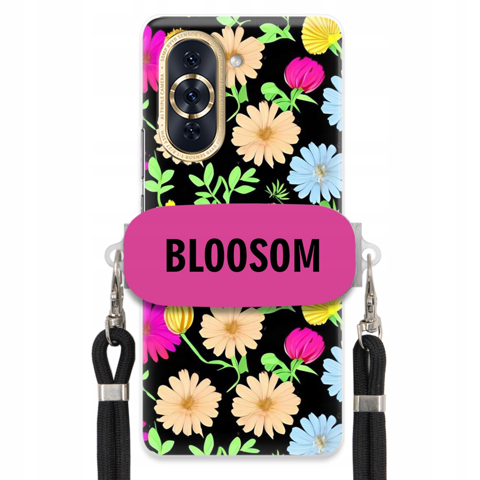 Pouzdro Crossbody Držák Pro Huawei Nova 10 Pro Kryt Květiny Bloosom Flower