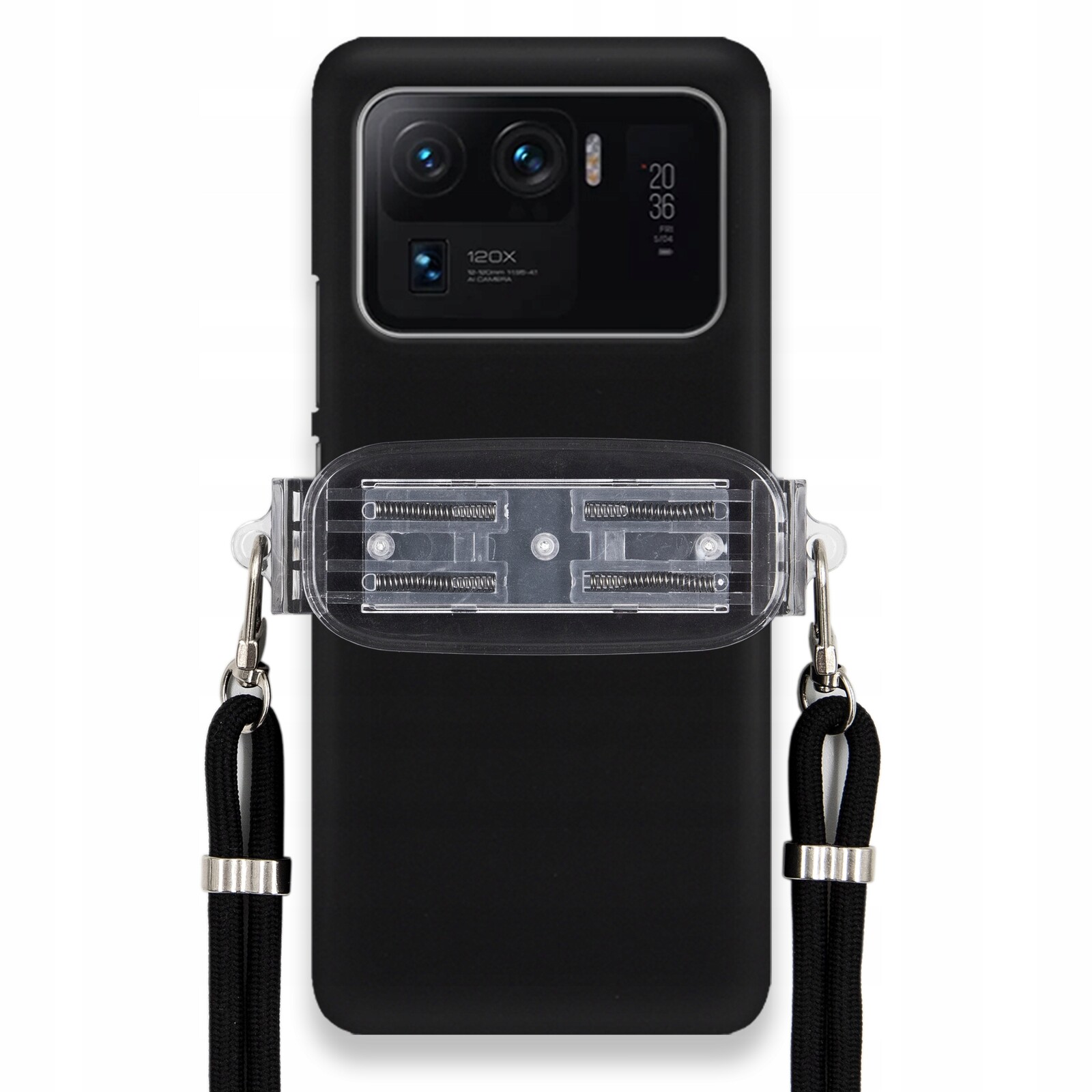 Pouzdro Pro Xiaomi MI 11 Ultra Smooth Case Univerzální Držák Černá Šňůrka