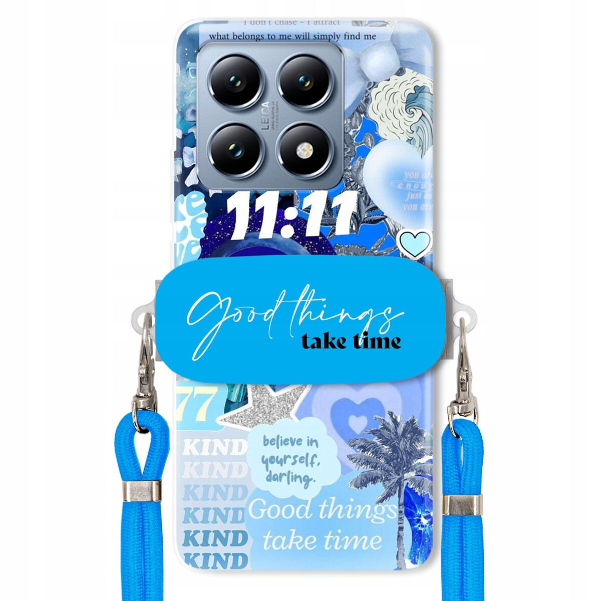 Pouzdro pro Xiaomi 14T Držák Crossbody vodítko Good Things Take Time Lata