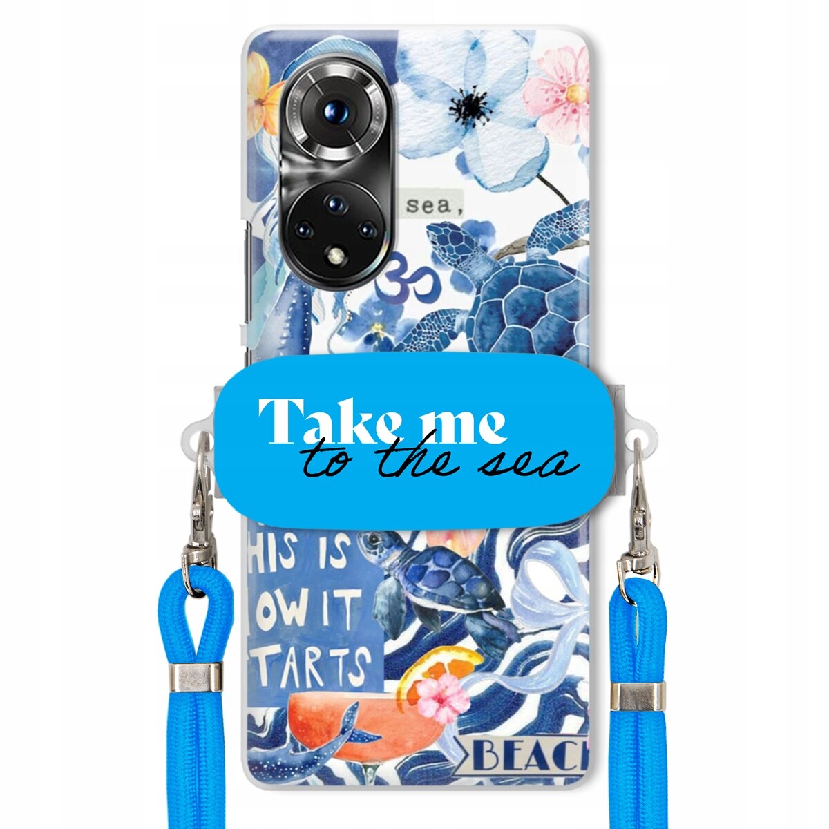 Pouzdro pro Huawei Honor 50 Pro Premium Vodítko Blue Držák Take Me To The Sea