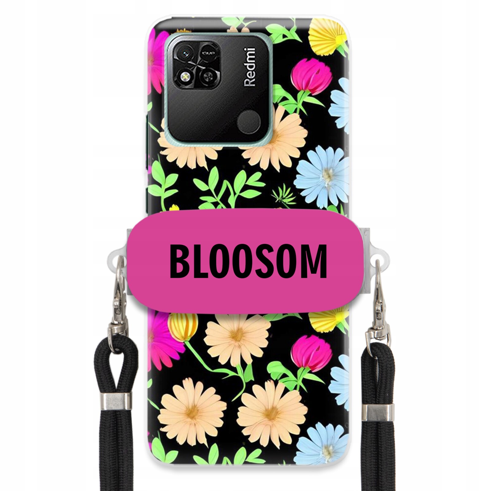 Pouzdro Crossbody Držák Pro Xiaomi Redmi 10A Kryt Květiny Bloosom Flower