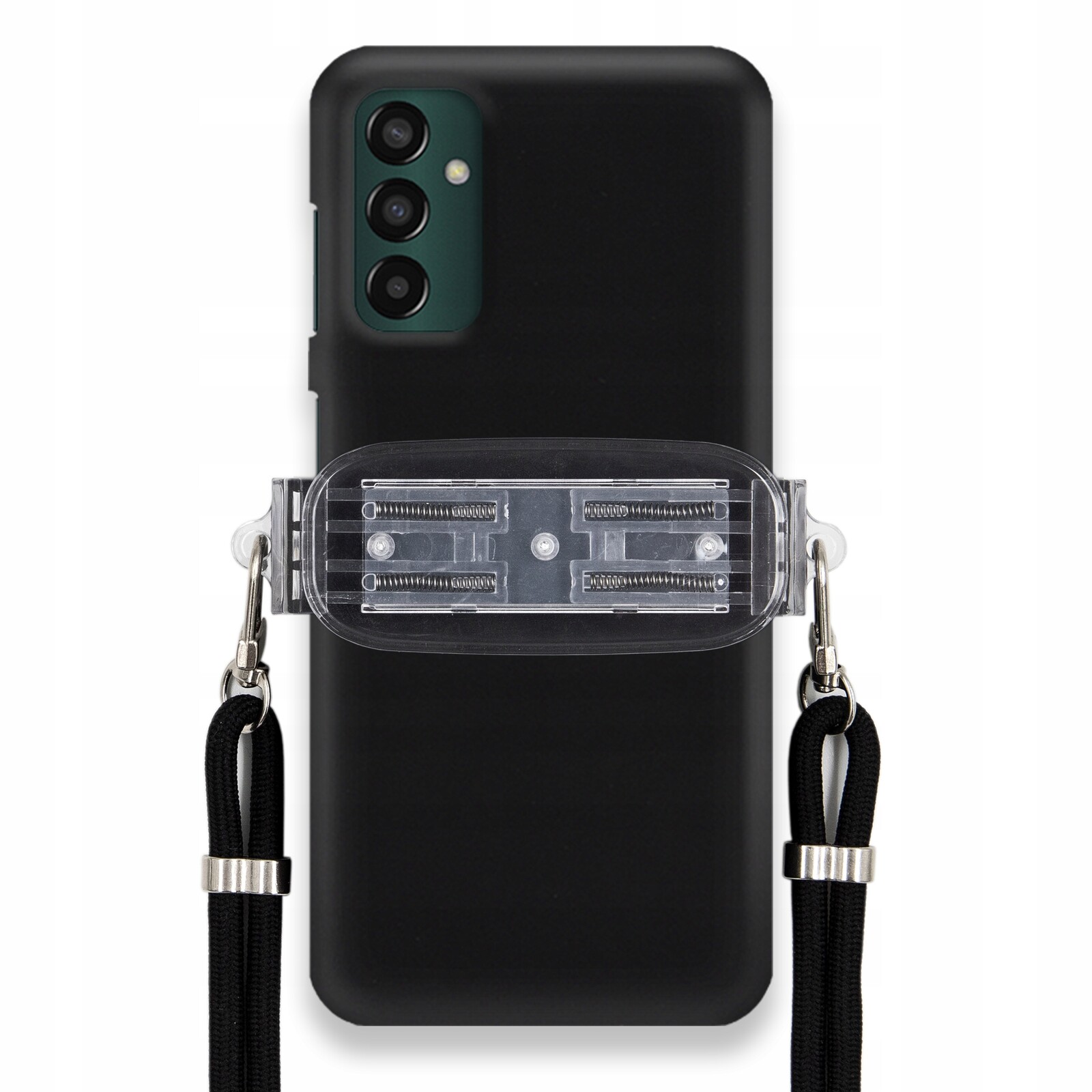 Pouzdro Pro Samsung M13 4G Smooth Black Case Univerzální Držák Černá Šňůrka