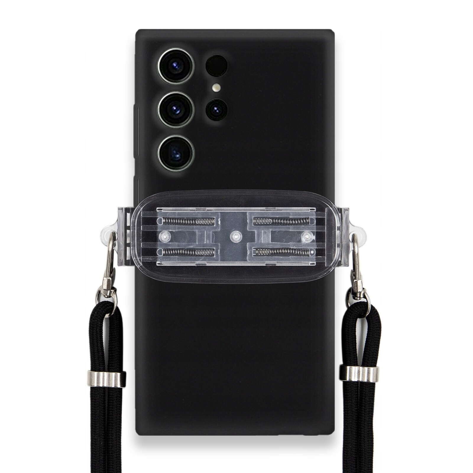 Pouzdro Pro Samsung S24 Ultra Smooth Case Univerzální Držák Černá Šňůrka