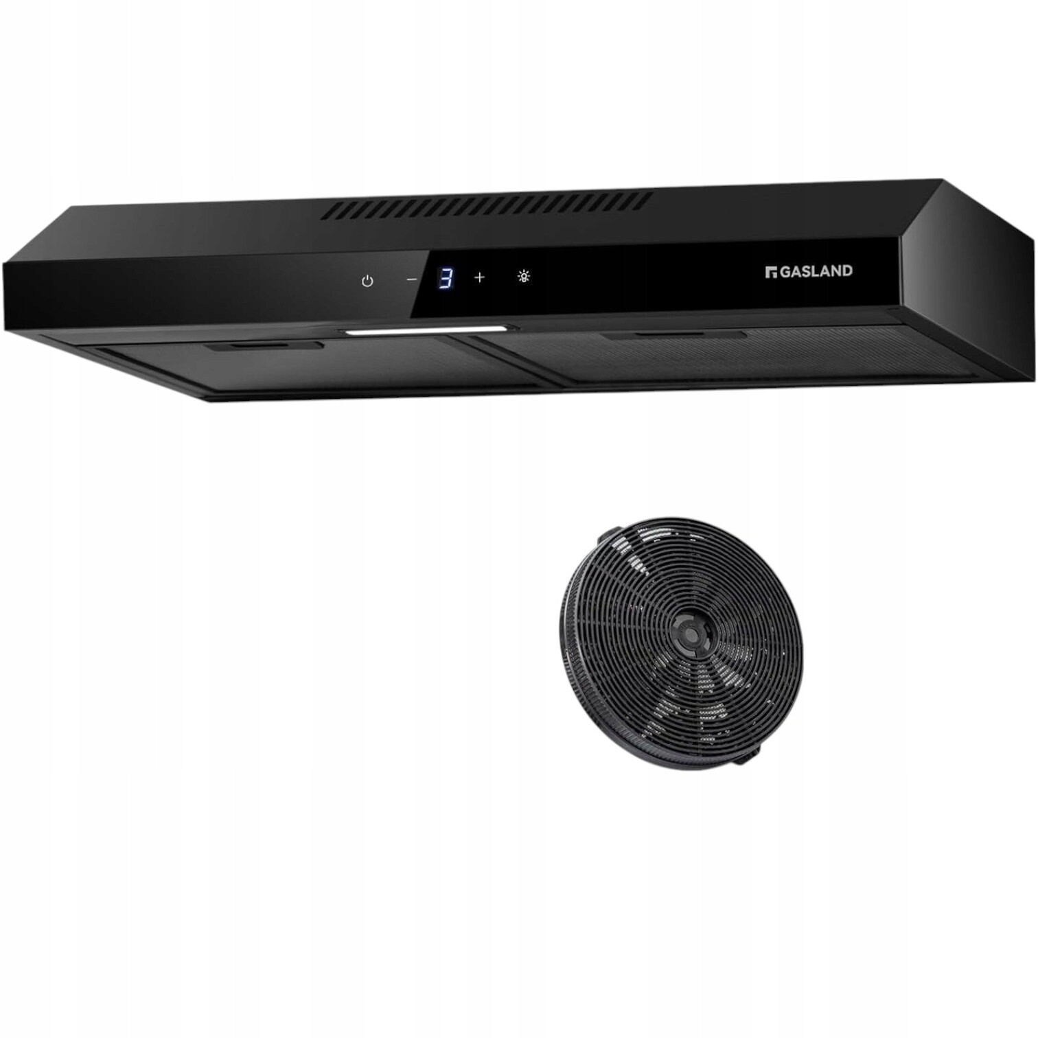 Gasland SR60BS Odsavač par 60 cm 3 úrovně výkonu 202 m³/h Uhlíkový filtr CF133 Černý