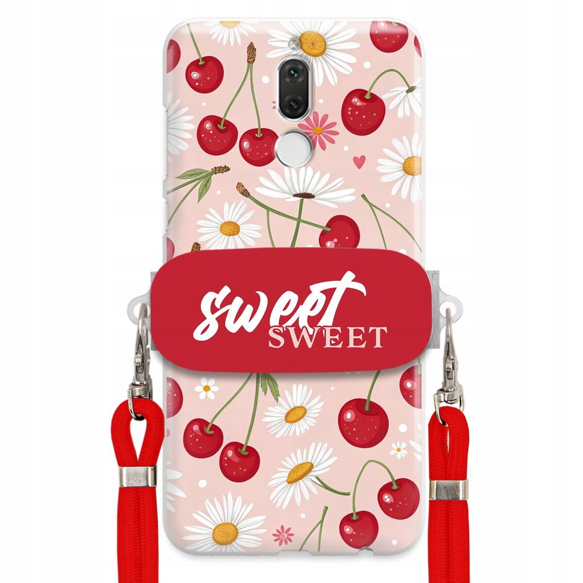 Pouzdro pro Huawei Mate 10 Lite Červené vodítko držák Sweet Sweet Višňový Květ