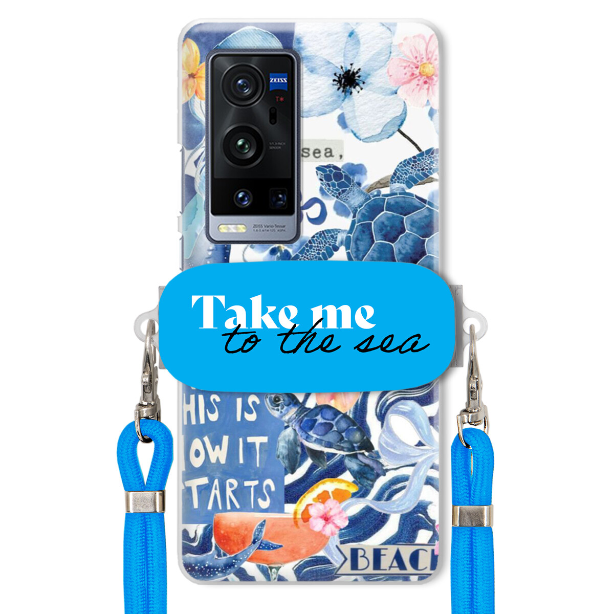 pouzdro na Vivo X60 Pro Plus Premium Vodítko Blue Držák Take Me To The Sea