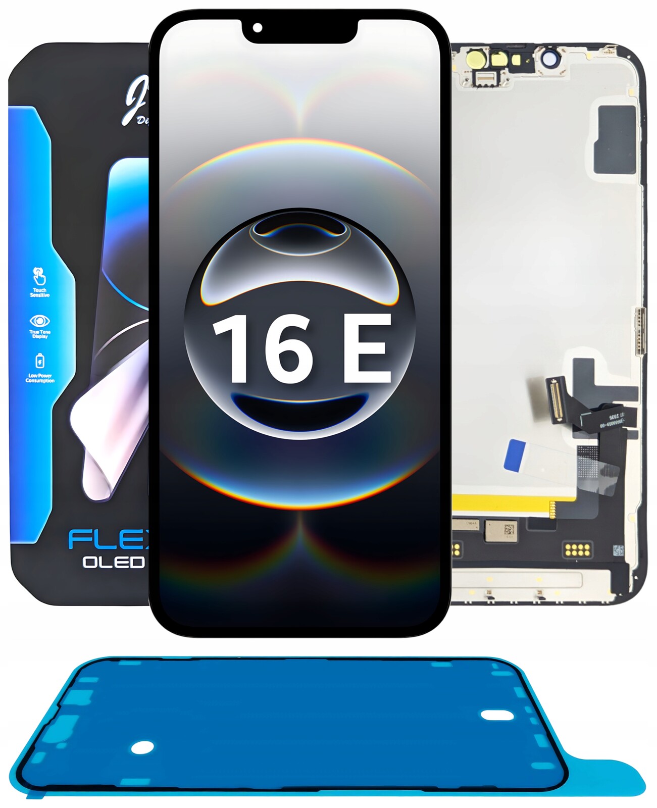 Displej pro iPhone 16e Soft Oled LCD displej A2882 Vyměnitelný čip Těsnění