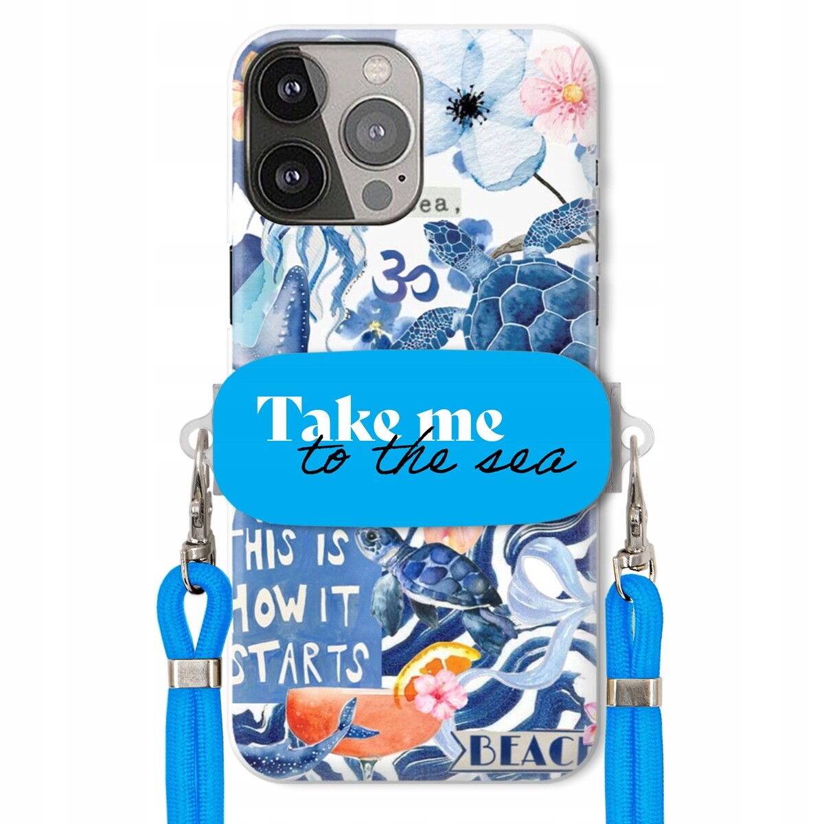Pouzdro pro iPhone 13 Pro Max Premium Vodítko modré Držák Take Me To The Sea