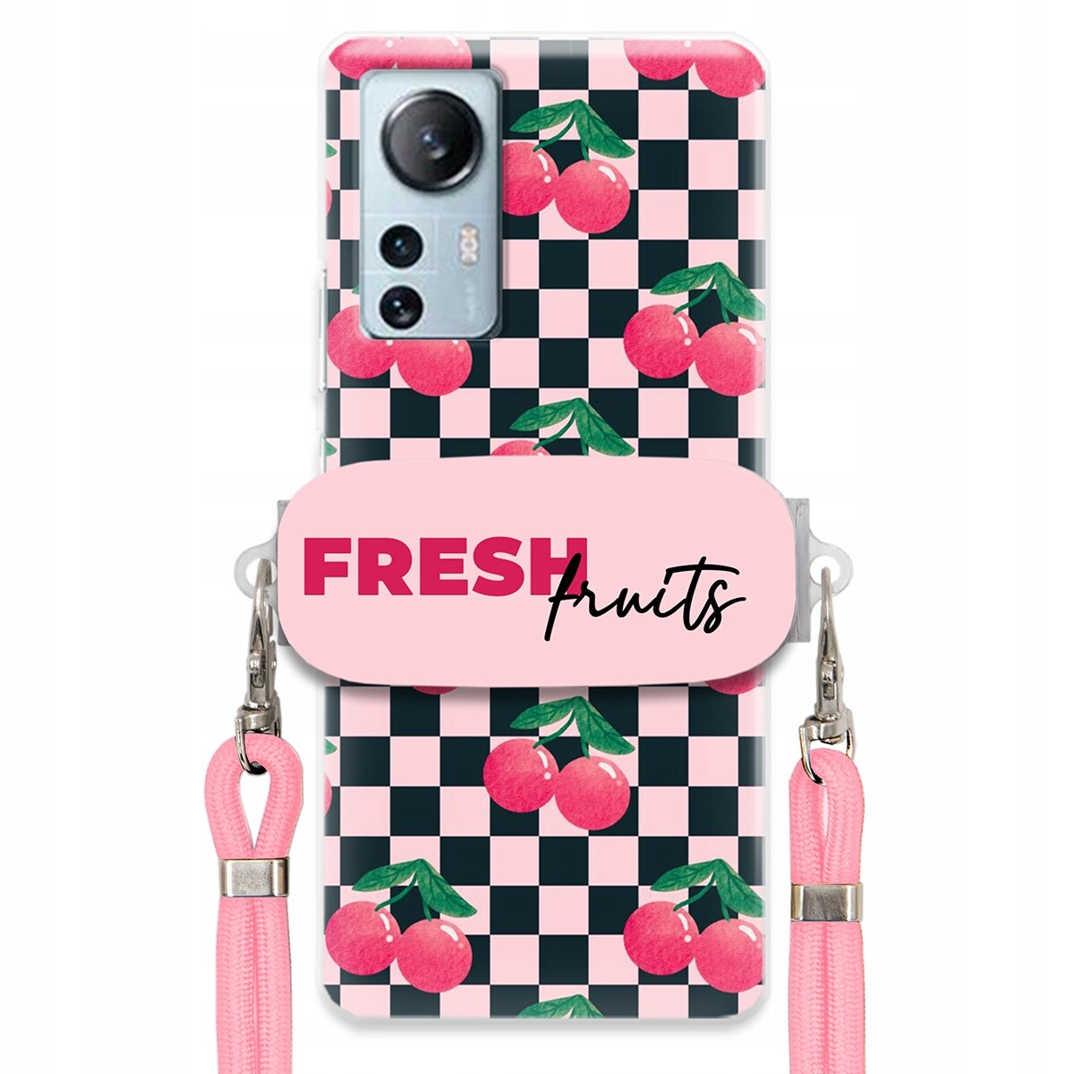 Pouzdro pro Xiaomi 12 Lite Crossbody vodítko držák na šachovnici Fresh Fruits