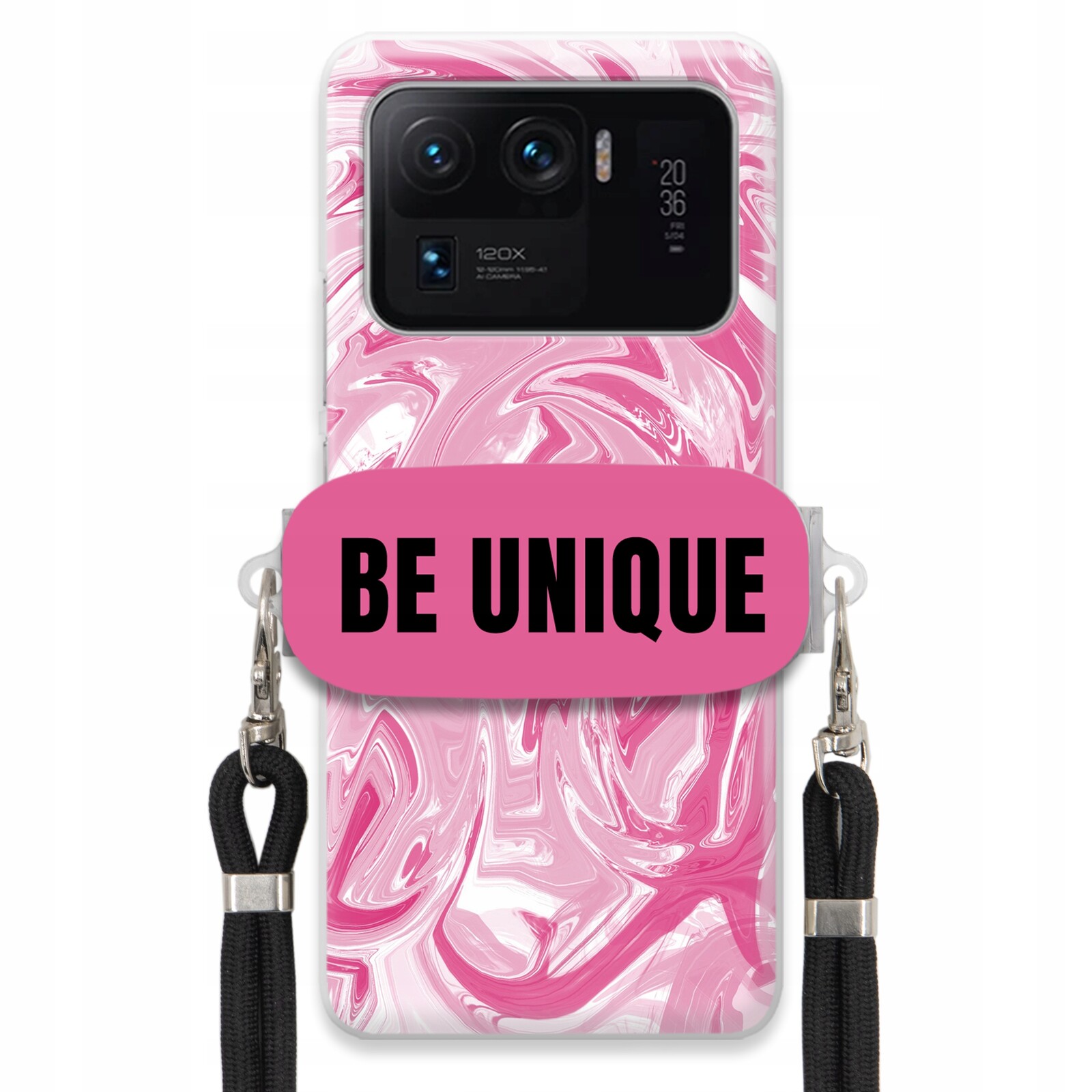 Pouzdro pro Xiaomi Mi 11 Ultra Case Uchytky Šňůrka Černá Růžová Mramorová Unikátní