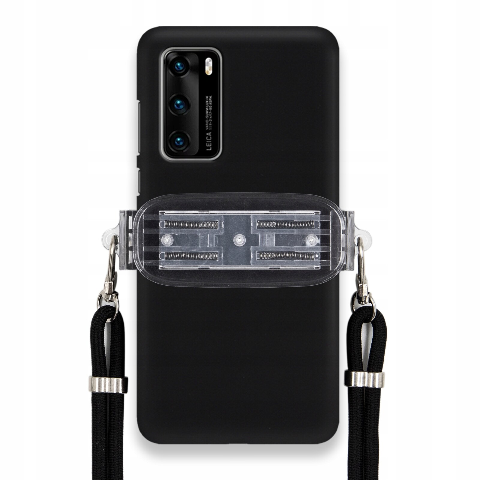 Pouzdro Pro Huawei P40 Smooth Case Ochrana Univerzální Držák Černá Šňůrka