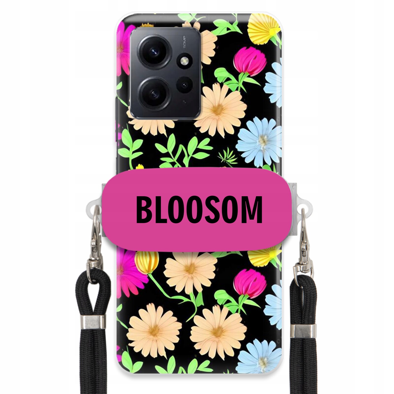 Pouzdro Crossbody Držák Pro Xiaomi Redmi Note 12 4G Case Květiny Bloosom Flower